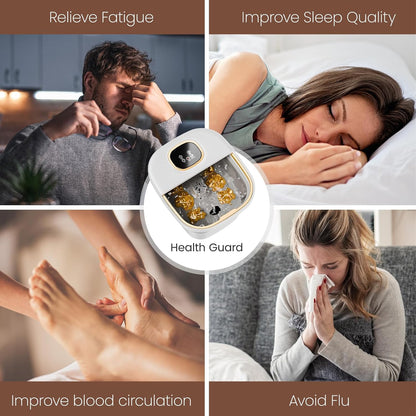 Collapsible Foot Spa with Heat,Remote Temperature Control and Bubble,Foot Bath Tub with 6 Massage Rollers,Timer and Pumice Stone,Electric Pedicure Foot Spa Machine for Feet Care