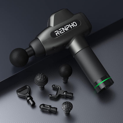 RENPHO Percussion Massage Gun, Professional Powerful Quiet Deep Tissue Massager, 20 Speeds, Electric Massage Gun with Case, 6 Massage Heads for Athletes, Back, Neck, Shoulder Relaxation, Home, Gym