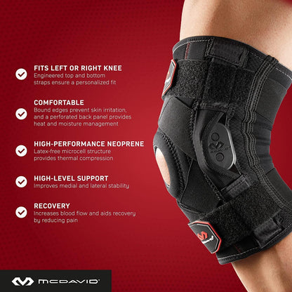 Mcdavid 429X Knee Brace, Maximum Knee Support & Compression for Knee Stability, Patellar Tendon Support, Tendonitis Pain Relief, Ligament Support, Reduce Injury & Assist in Recovery for Men & Women,