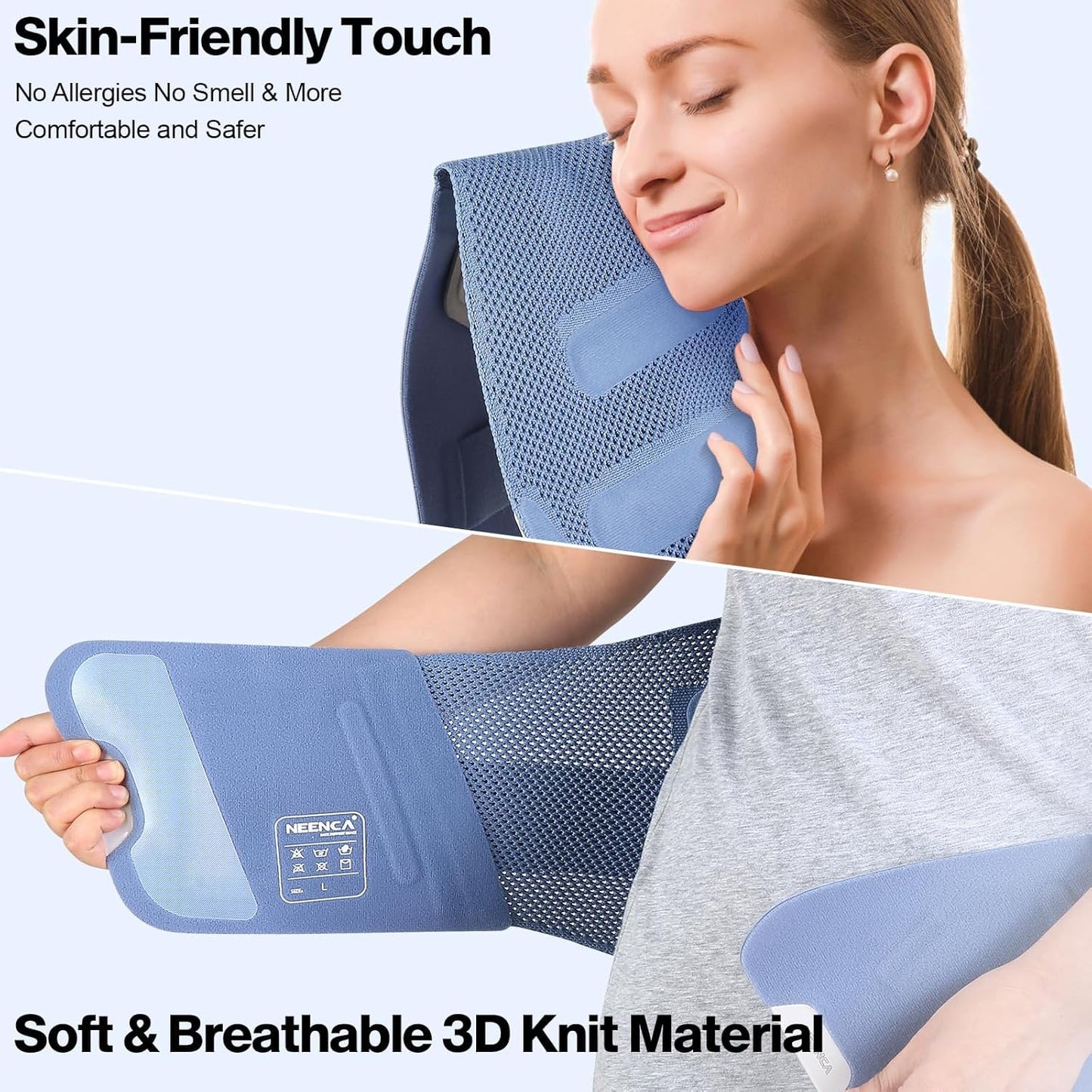 NEENCA Back Brace for Lower Back Pain Relief with Bionic Support System, Lumbar Support Belt for Women&Men with Lumbar Pad, Soft Breathable 3D Knit Fabric for Herniated Disc, Sciatica, Scoliosis