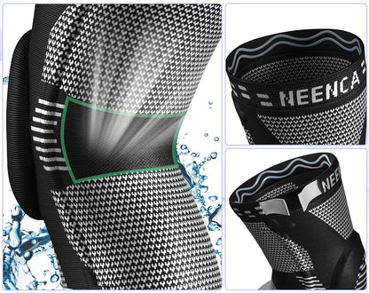 NEENCA Professional Knee Brace，Compression Knee Sleeve with Patella Gel Pad & Side Stabilizers Knee Support Bandage for Pain Relief Medical Knee Pad for ACL Running Joint Recovery